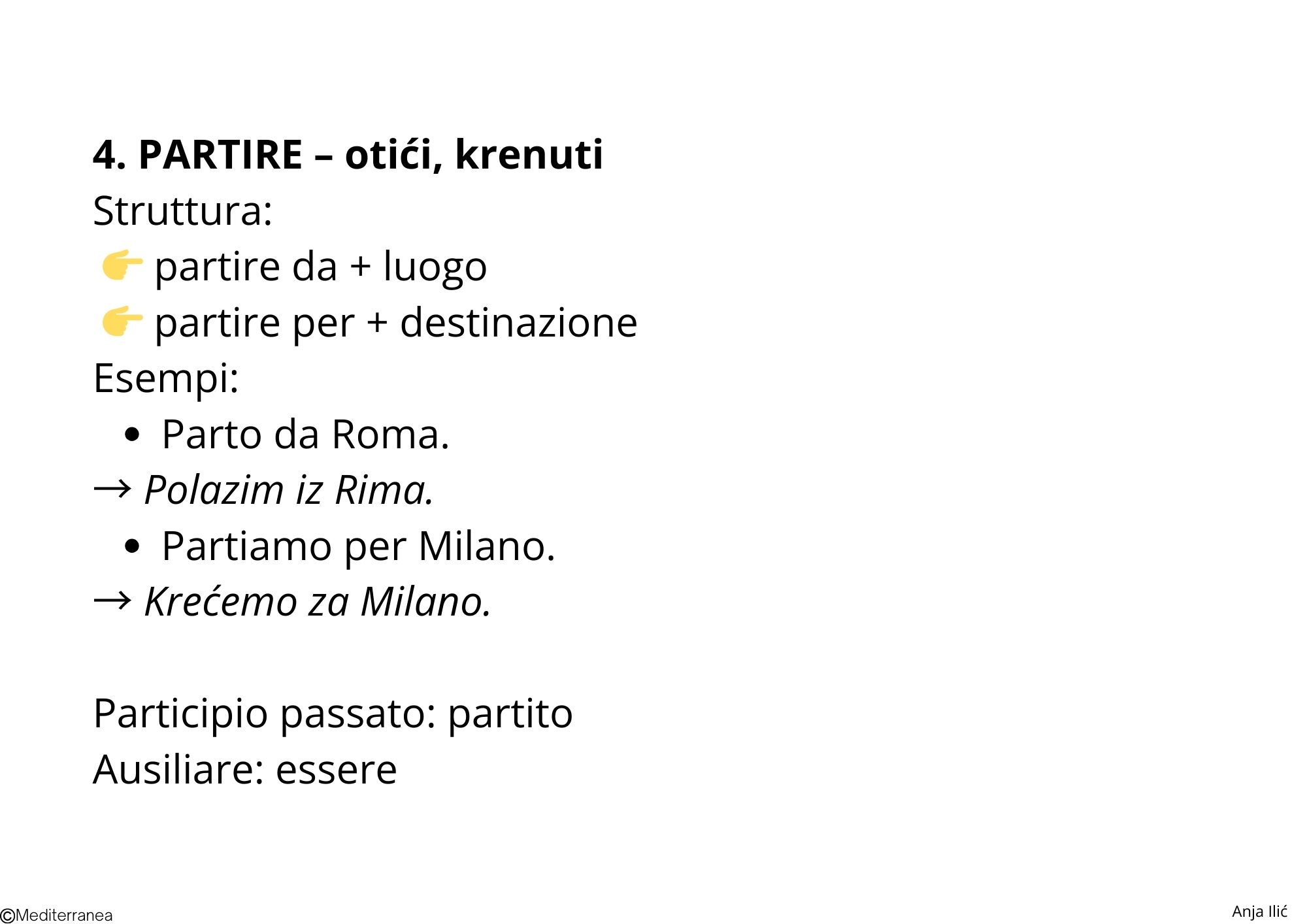 Modulo 2 - verbi di movimento